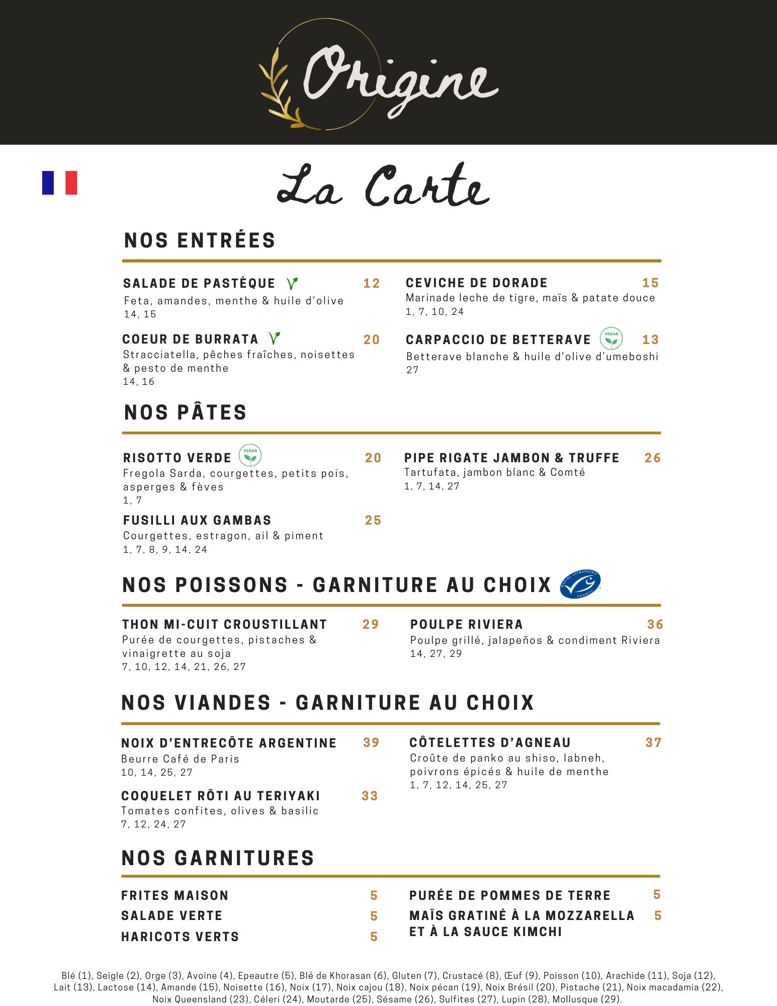LA CARTE 1 FR