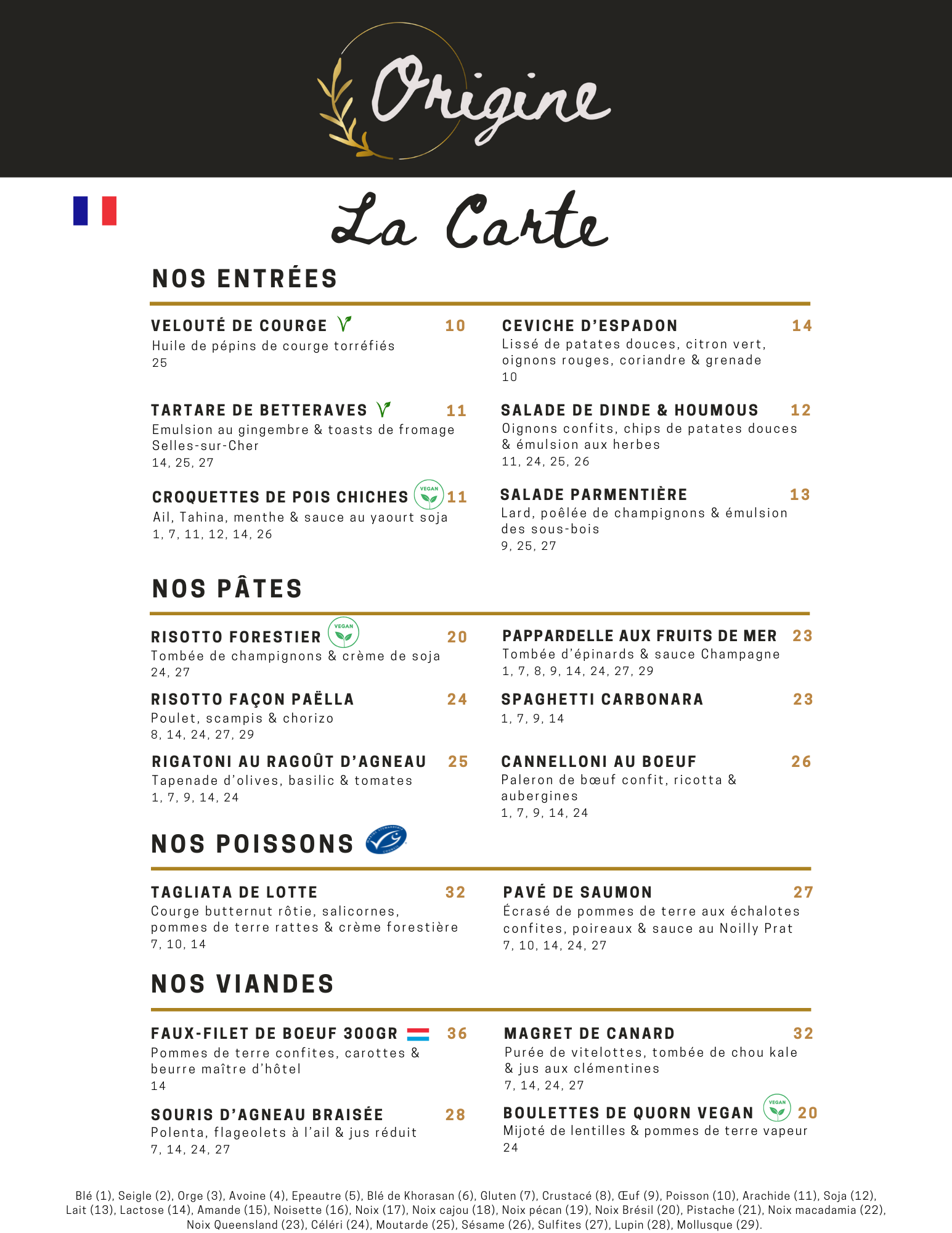 LA CARTE 1 FR