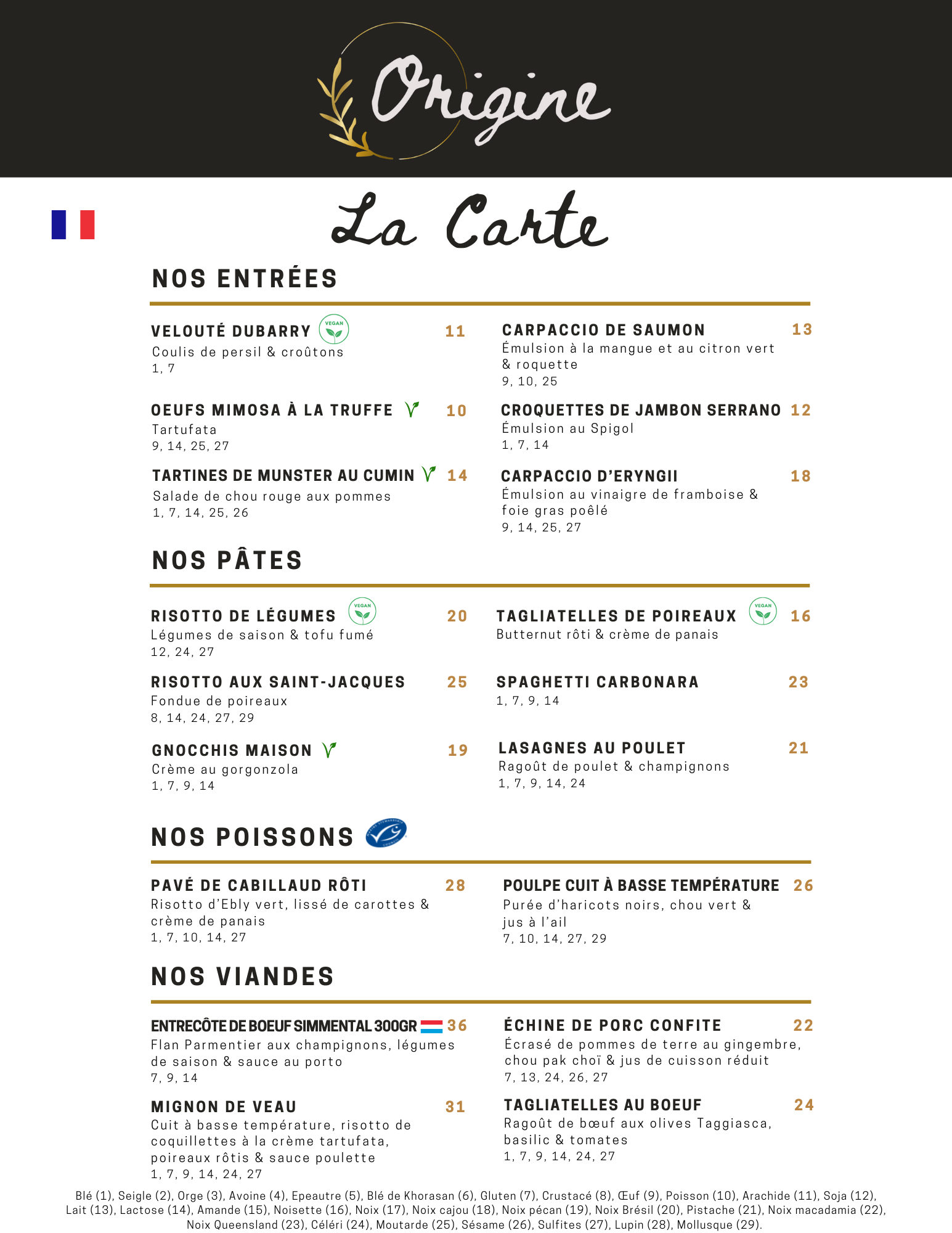 LA CARTE 1 FR