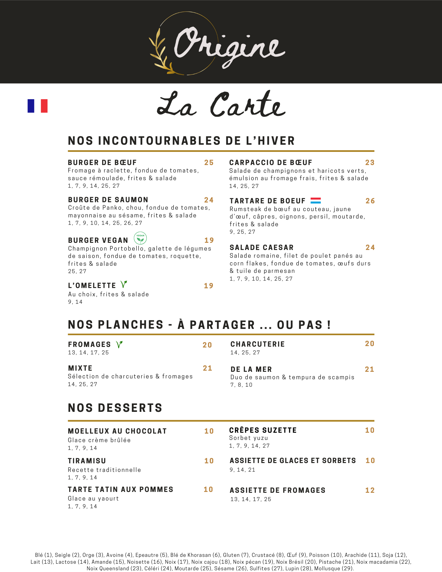 LA CARTE 2 FR