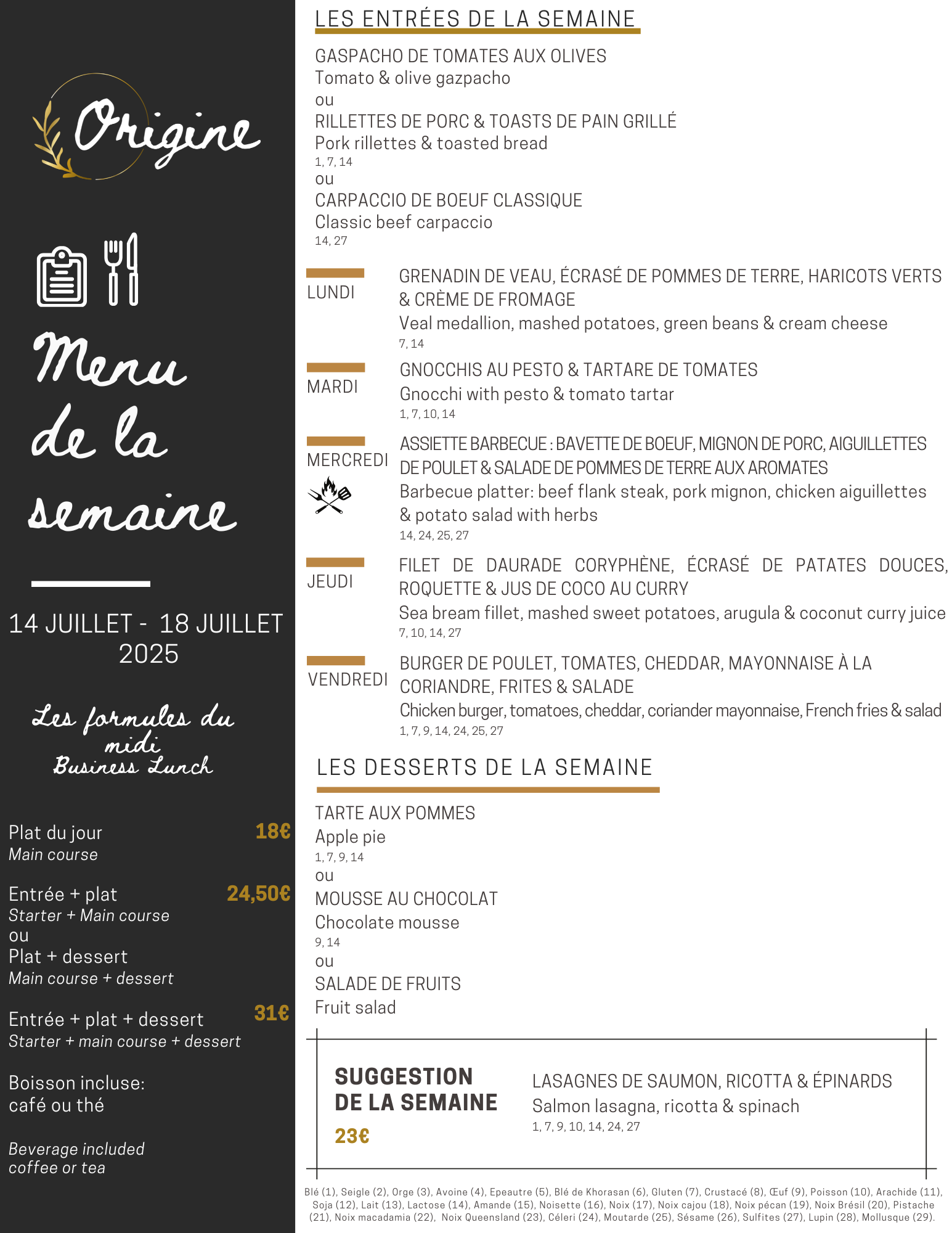 Menu de la semaine Menu de la semaine (26)