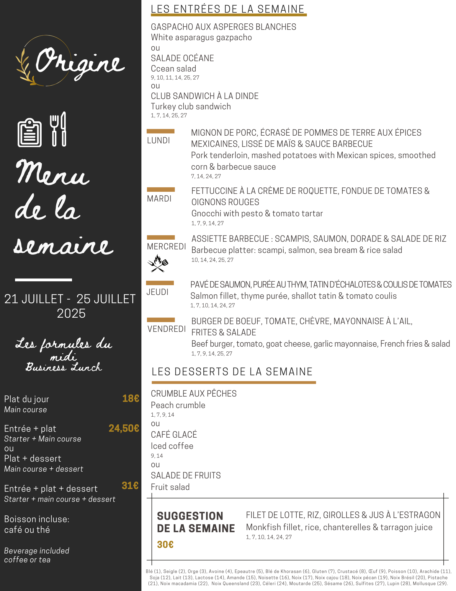Menu de la semaine Menu de la semaine (26)