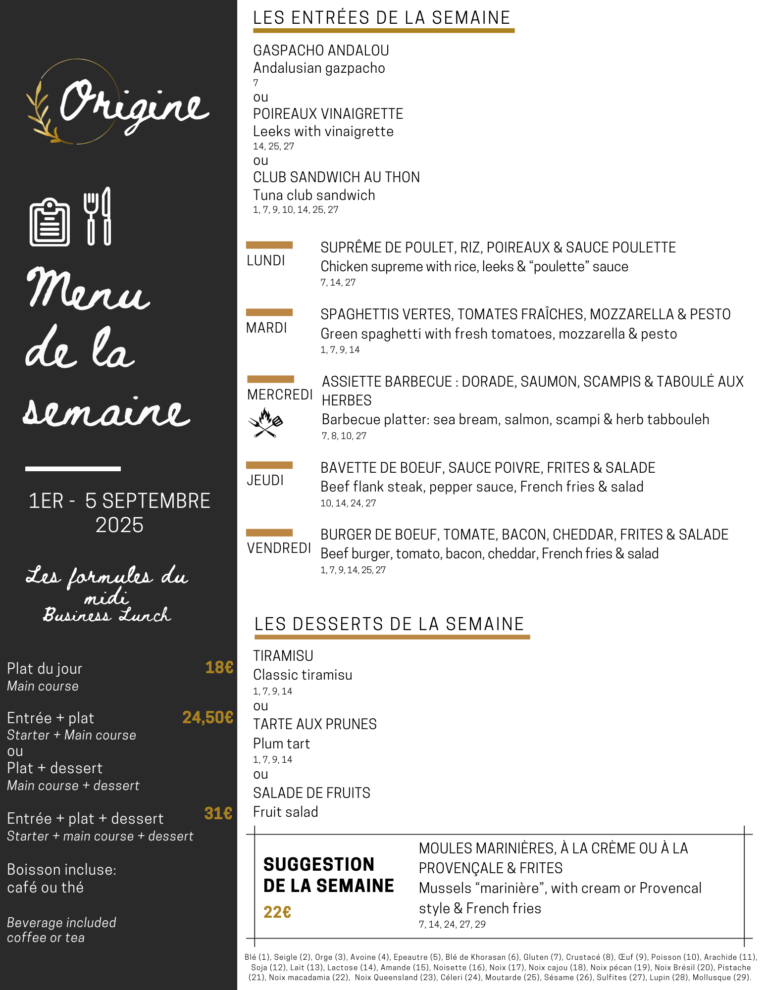 Menu de la semaine Menu de la semaine (26)