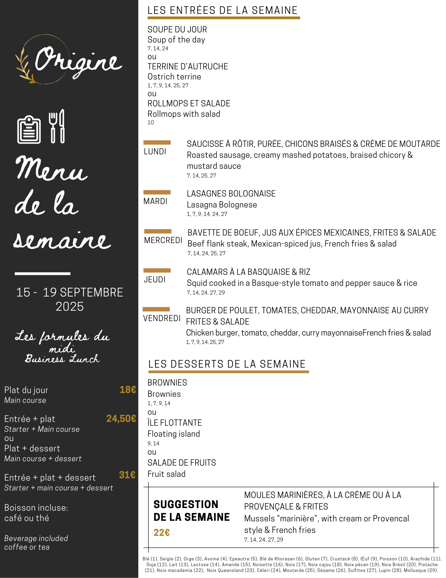 Menu de la semaine Menu de la semaine (26)