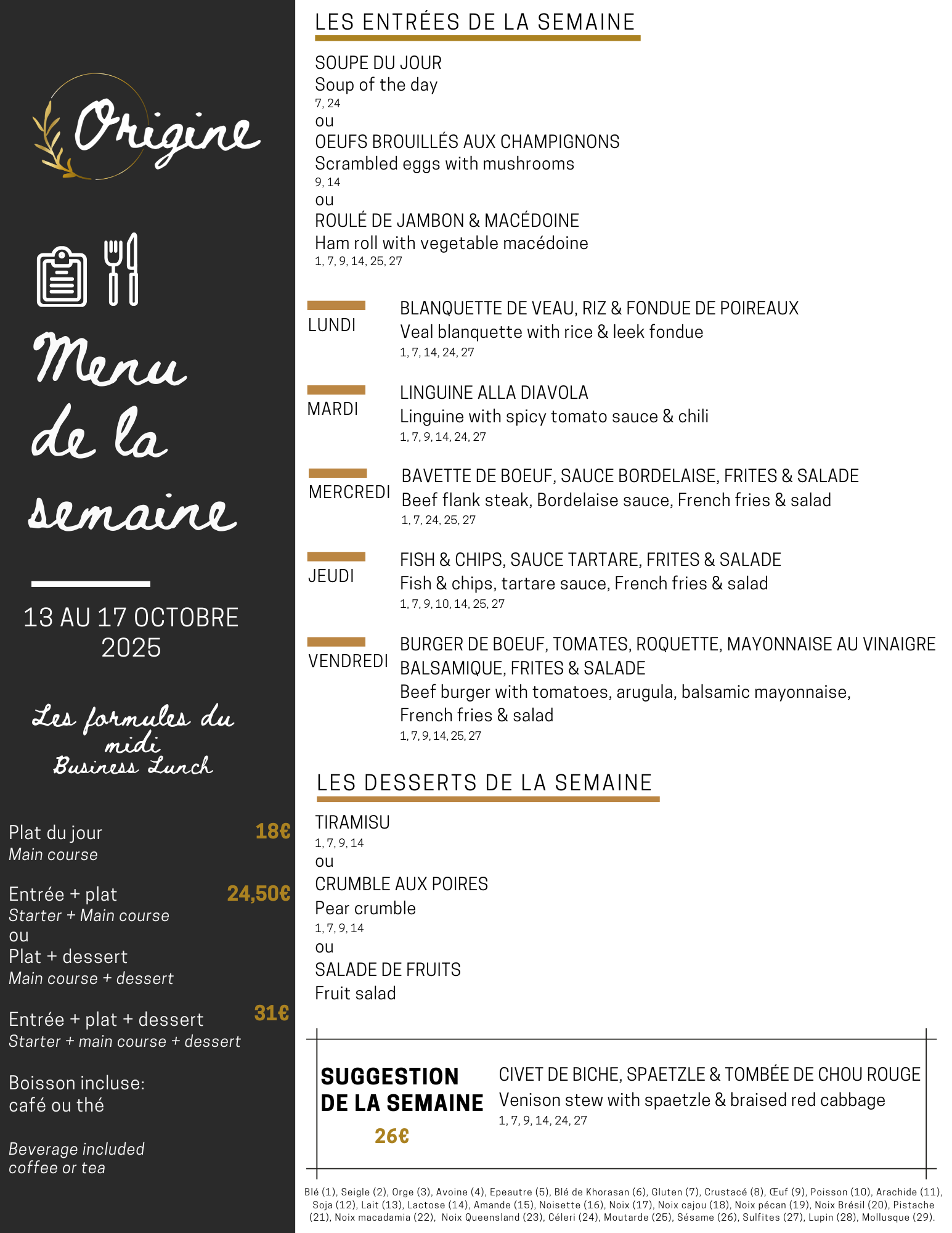 Menu de la semaine Menu de la semaine (26)