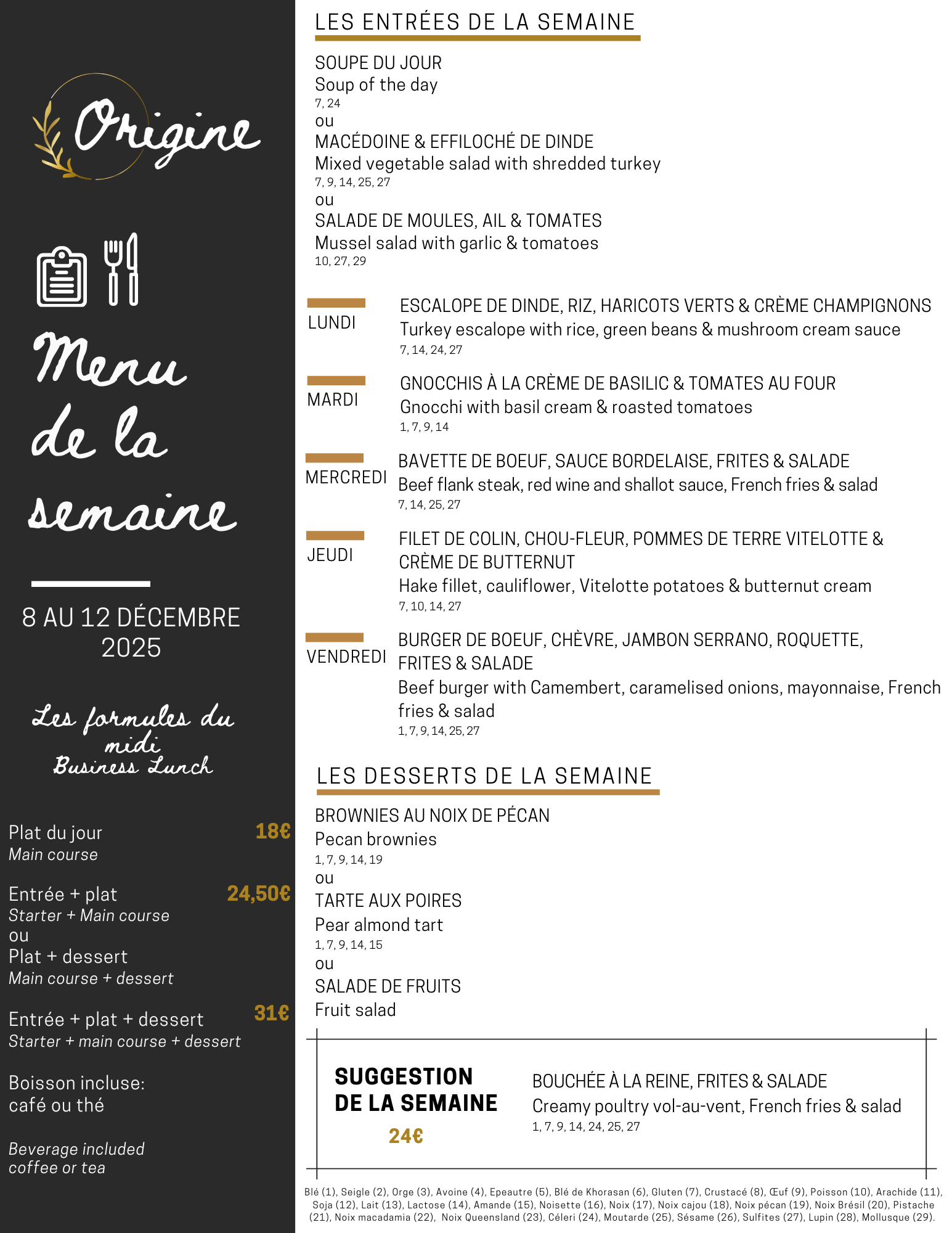 Menu de la semaine (26)