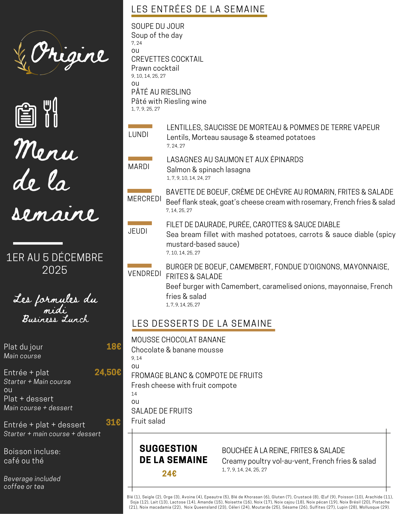 Menu de la semaine (26)